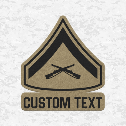 Custom E3 Lance Corporal of Marines | Leather Patch | Velcro Backed