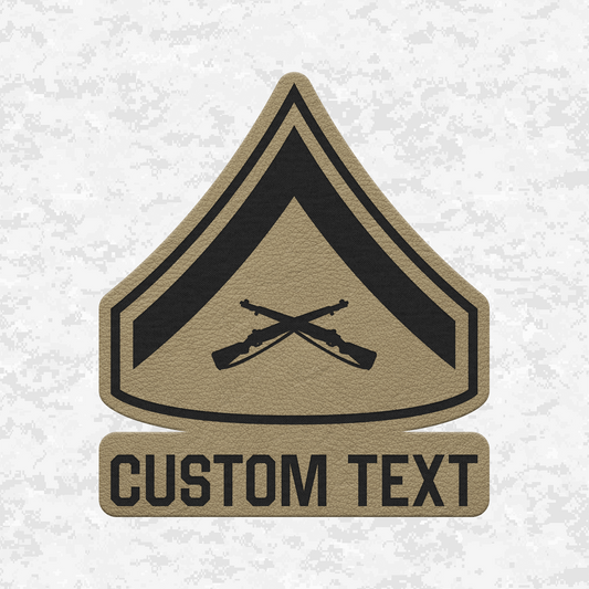 Custom E3 Lance Corporal of Marines | Leather Patch | Velcro Backed