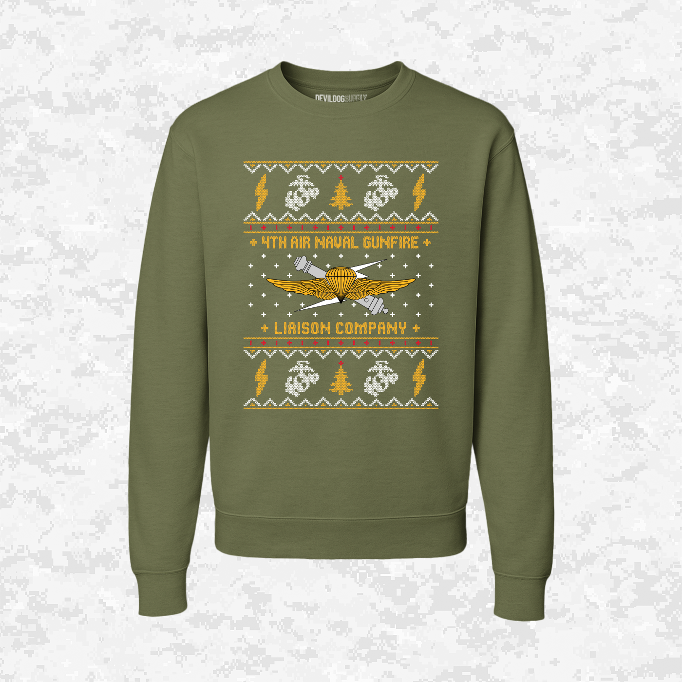 4th ANGLICO | 4th Air Naval Gunfire Liaison Company | Ugly Christmas Sweaters