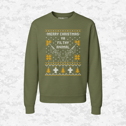 Merry Christmas | Ya Filthy Animal | Ugly Christmas Sweaters