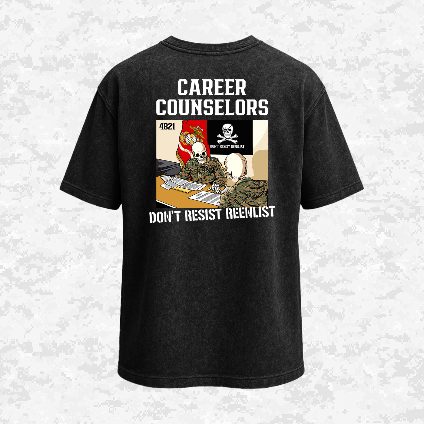 Career Counselors | Don´t Resist Reenlist | Oversized T-shirt | Regular & Faded Fabric