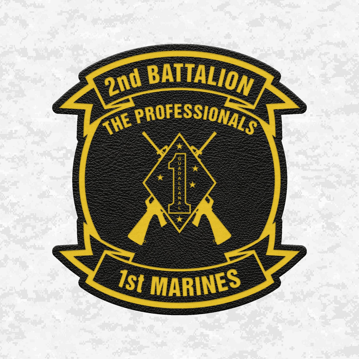 2nd Battalion 1st Marines Unit "The Professionals" | Leather Patch | Velcro Backed