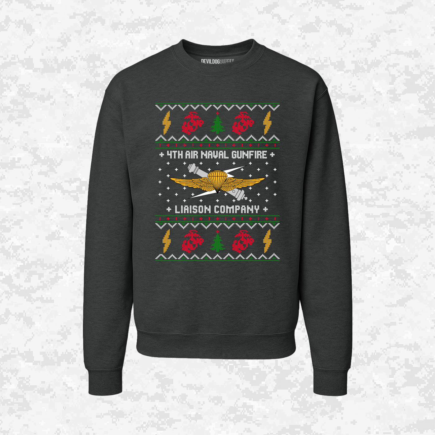4th ANGLICO | 4th Air Naval Gunfire Liaison Company | Ugly Christmas Sweaters