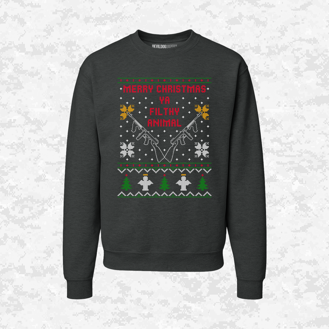 Merry Christmas | Ya Filthy Animal | Ugly Christmas Sweaters