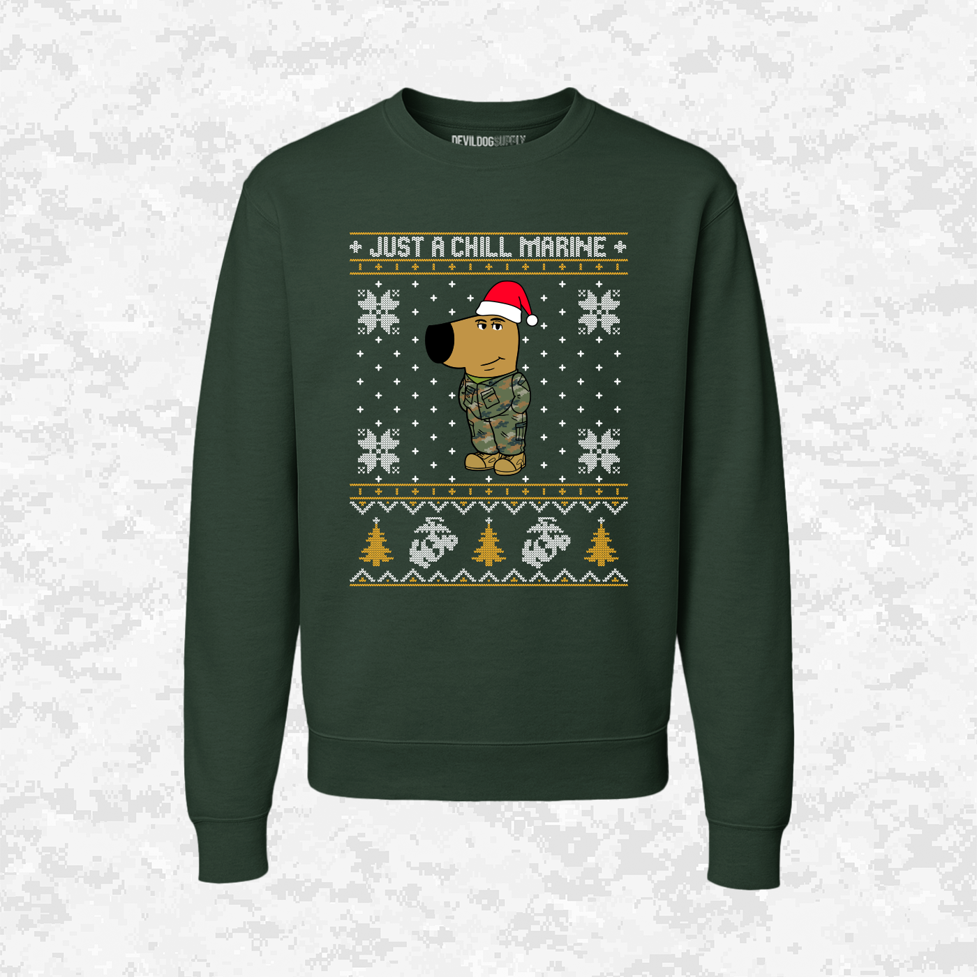 Just a Chill Marine | Ugly Christmas Sweaters