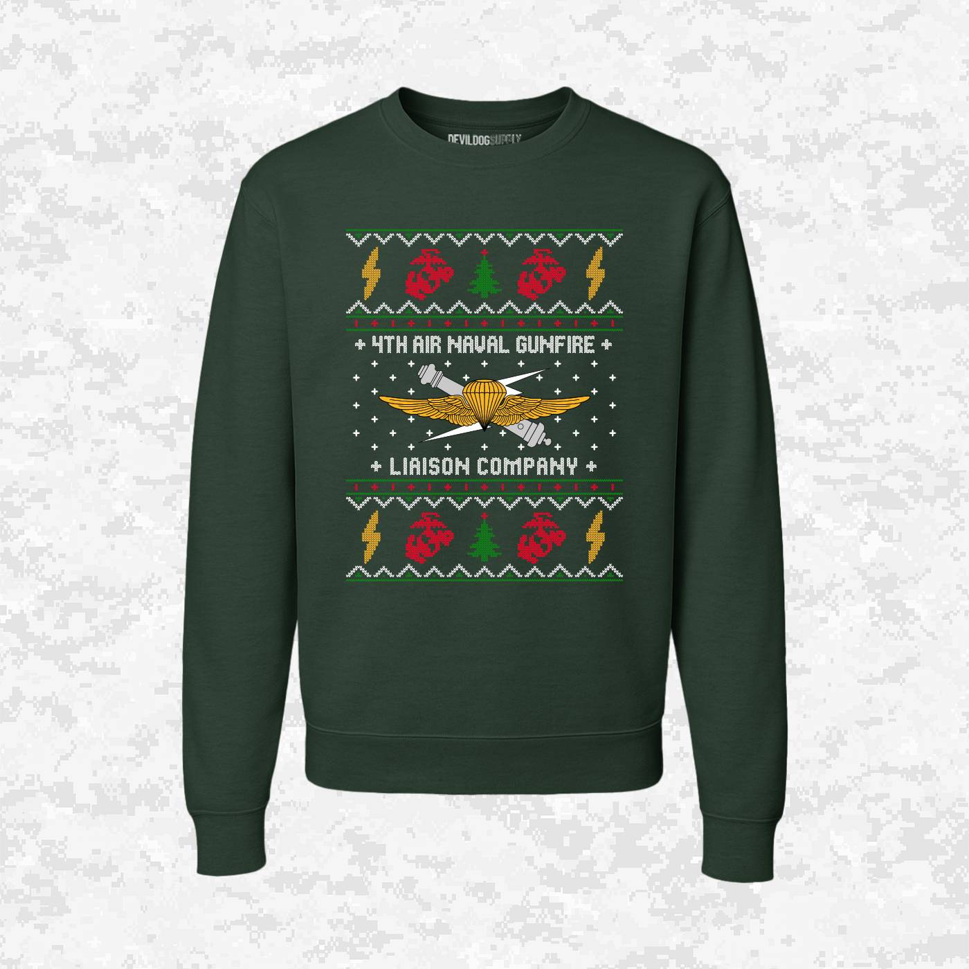 4th ANGLICO | 4th Air Naval Gunfire Liaison Company | Ugly Christmas Sweaters