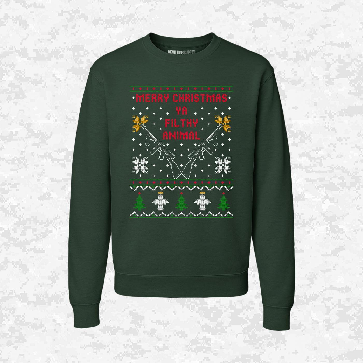 Merry Christmas | Ya Filthy Animal | Ugly Christmas Sweaters