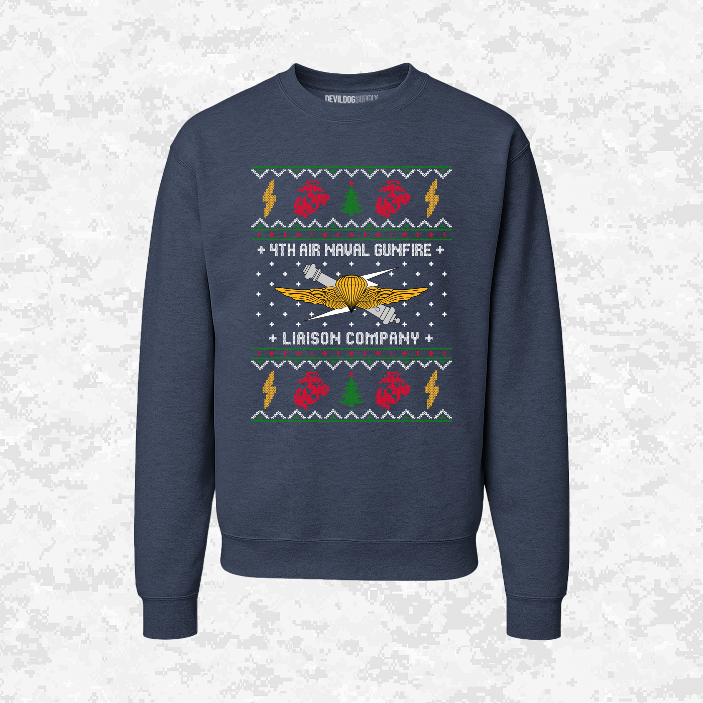 4th ANGLICO | 4th Air Naval Gunfire Liaison Company | Ugly Christmas Sweaters