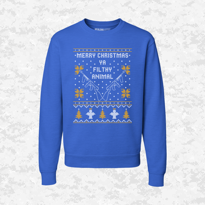 Merry Christmas | Ya Filthy Animal | Ugly Christmas Sweaters