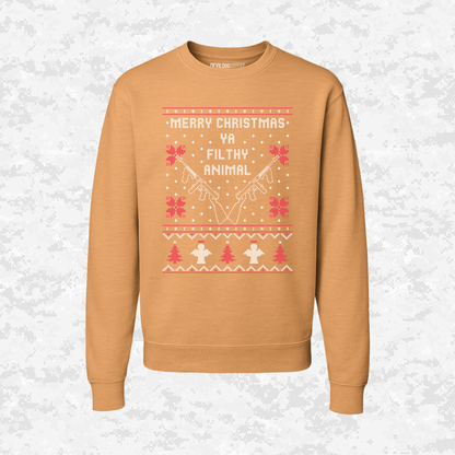Merry Christmas | Ya Filthy Animal | Ugly Christmas Sweaters