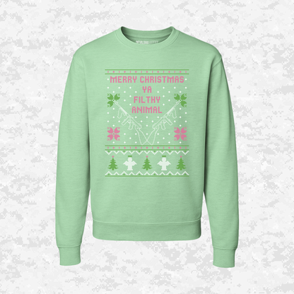 Merry Christmas | Ya Filthy Animal | Ugly Christmas Sweaters