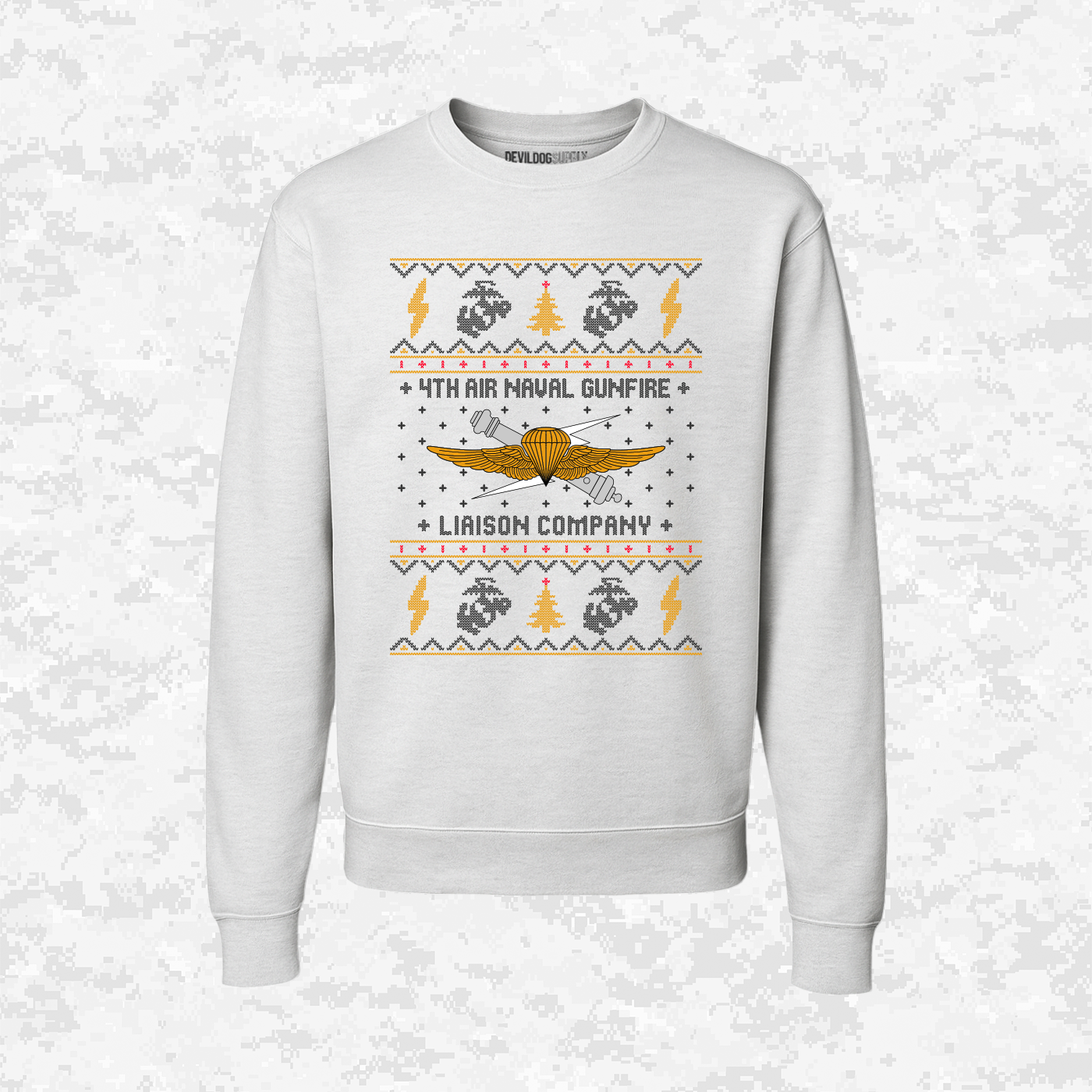 4th ANGLICO | 4th Air Naval Gunfire Liaison Company | Ugly Christmas Sweaters