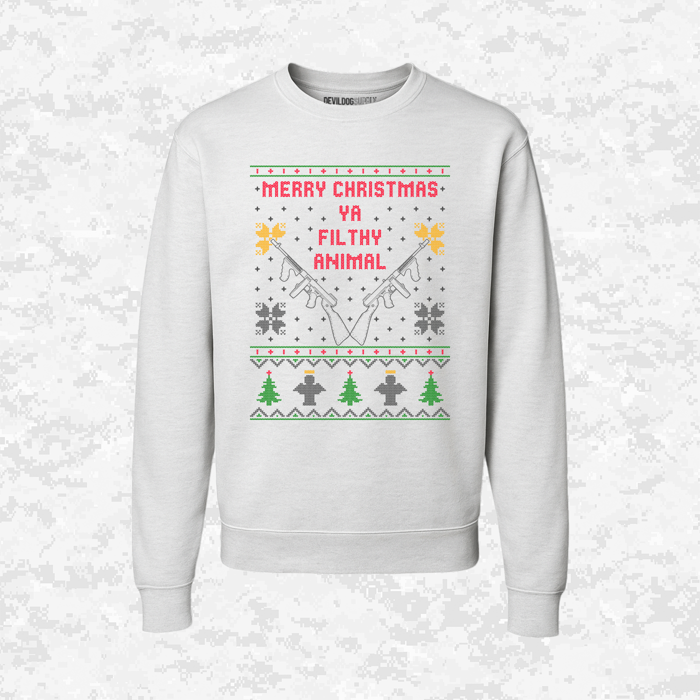 Merry Christmas | Ya Filthy Animal | Ugly Christmas Sweaters