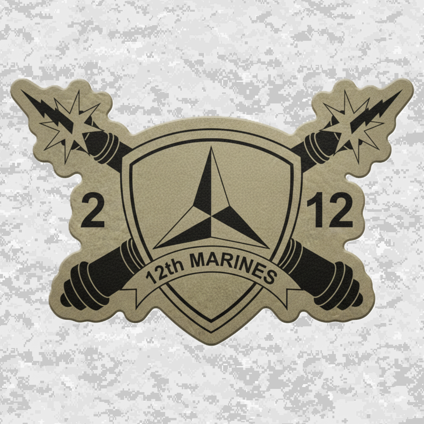 2nd Battalion 12th Marines Unit "The Thundering Guns of Death" | Leather Patch | Velcro Backed