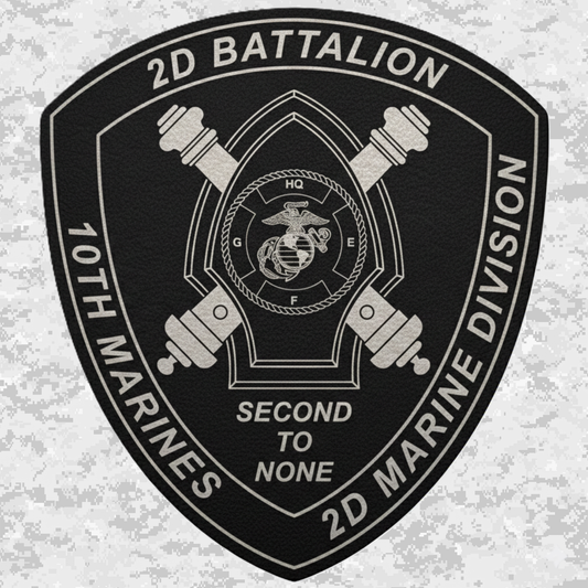 2nd Battalion 10th Marines Unit "Gunslinger" | Leather Patch | Velcro Backed