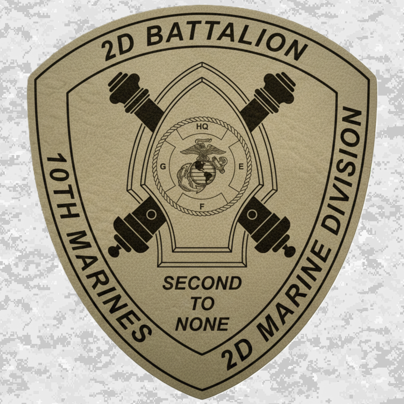 2nd Battalion 10th Marines Unit "Gunslinger" | Leather Patch | Velcro Backed