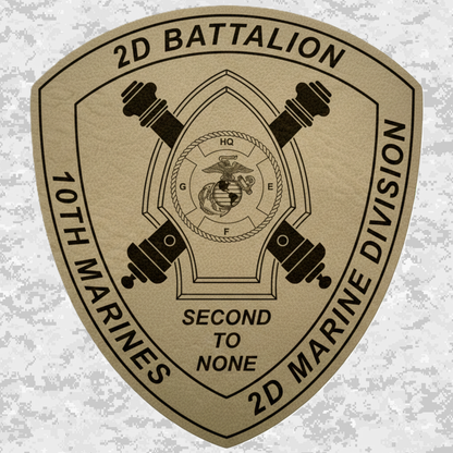 2nd Battalion 10th Marines Unit "Gunslinger" | Leather Patch | Velcro Backed