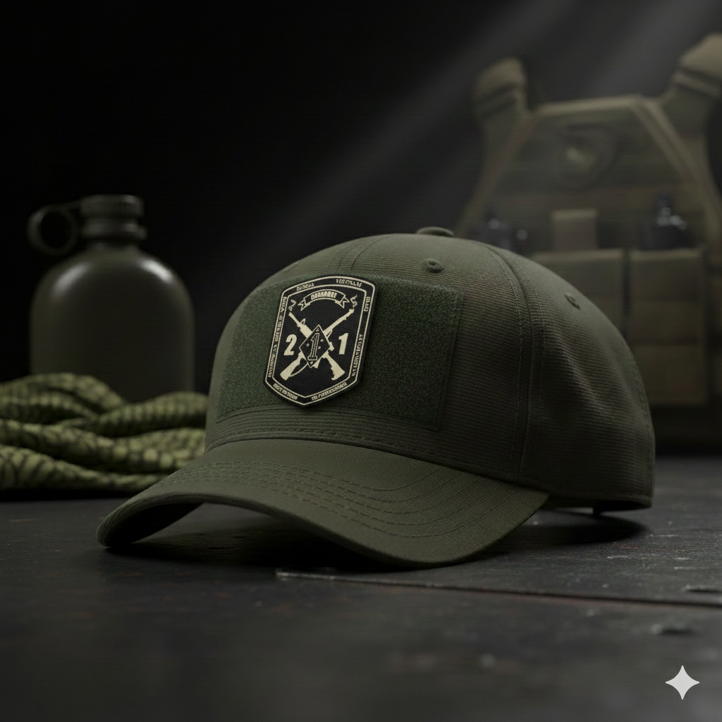 Leather Patch | 2nd Battalion 1st Marines Unit "Gunsmoke" | Velcro Backed | Brown / Black