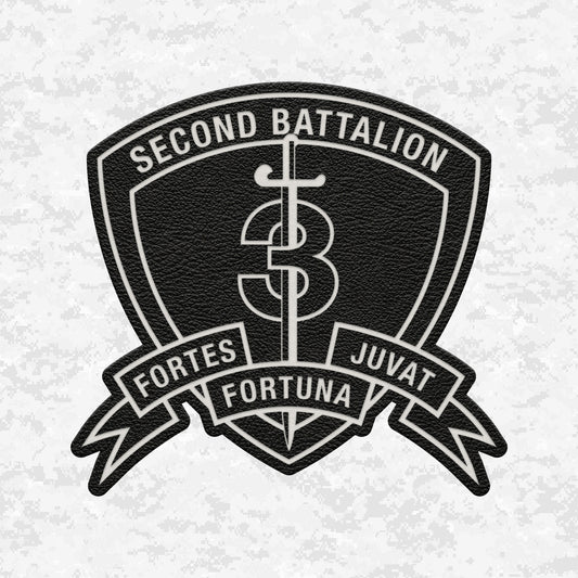 2nd Battalion 3rd Marines "Island Warriors" | Leather Patch | Velcro Backed