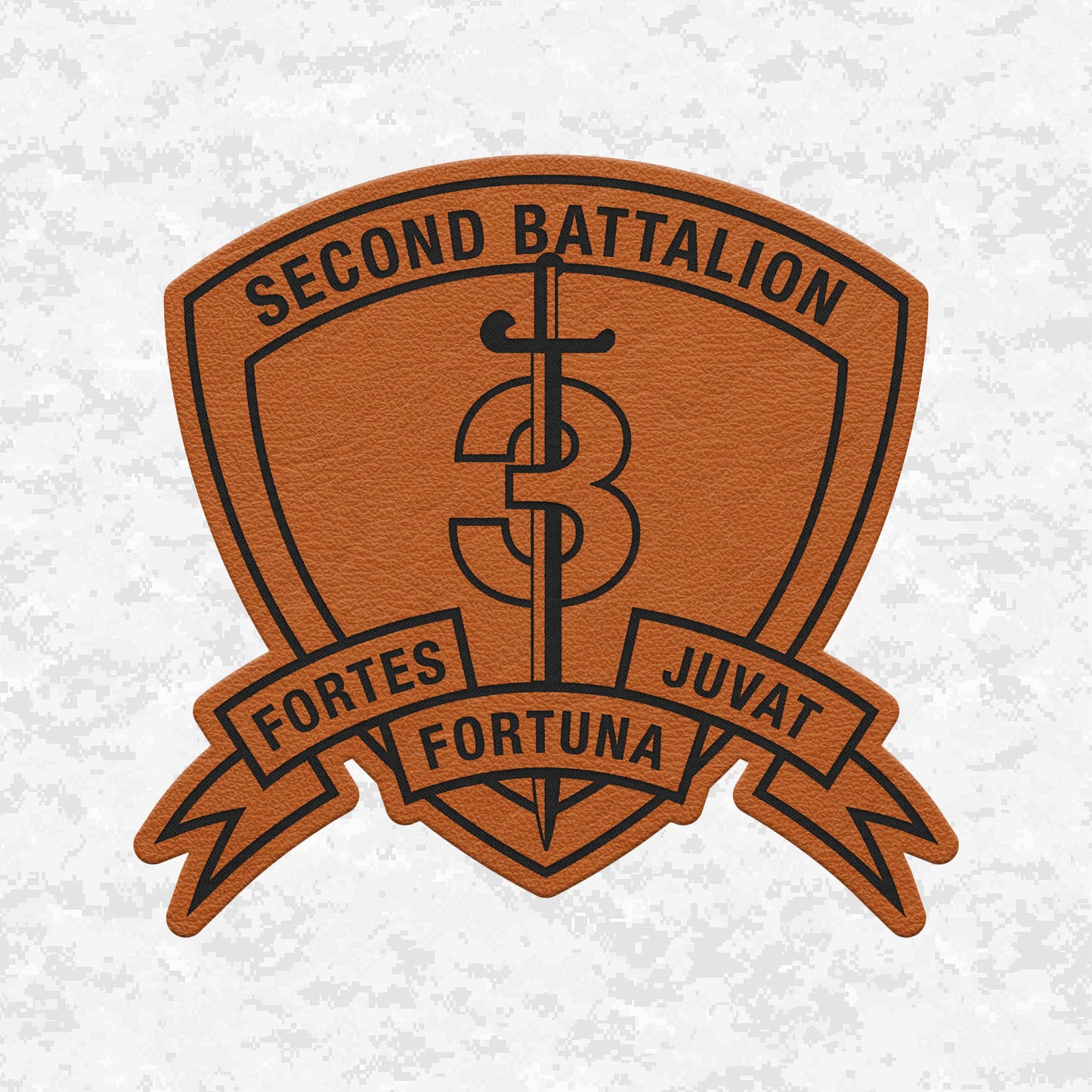 2nd Battalion 3rd Marines "Island Warriors" | Leather Patch | Velcro Backed