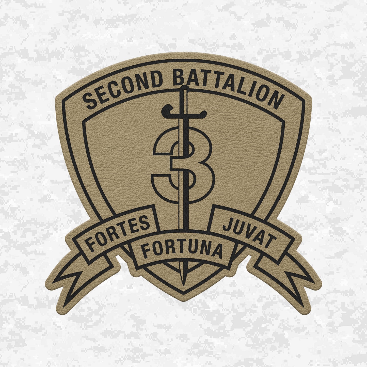 2nd Battalion 3rd Marines "Island Warriors" | Leather Patch | Velcro Backed