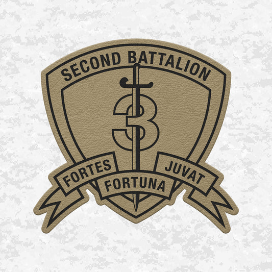 2nd Battalion 3rd Marines "Island Warriors" | Leather Patch | Velcro Backed