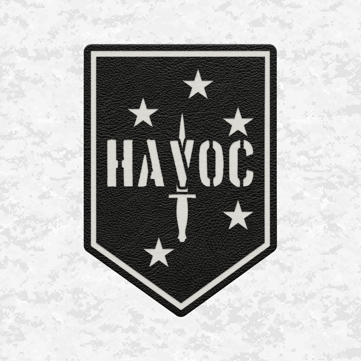 HAVOC | Leather Patch | Velcro Backed