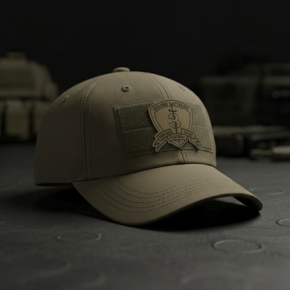 Leather Patch | 2nd Battalion 3rd Marines "Island Warriors" | Velcro Backed | Brown / Black