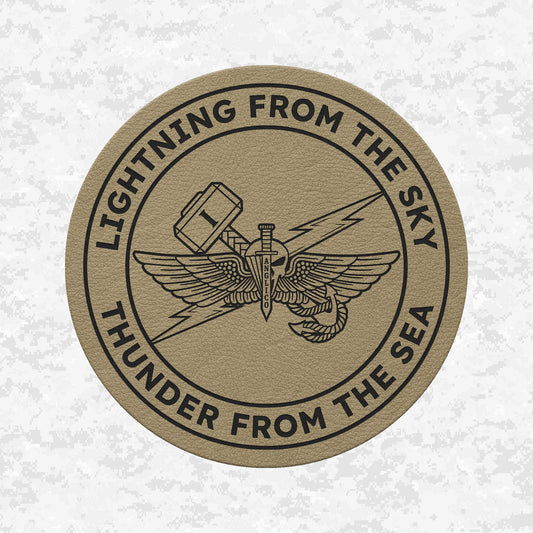 1st ANGLICO | Lightning From The Sky, Thunder From The Sea | Leather Patch | Velcro Backed