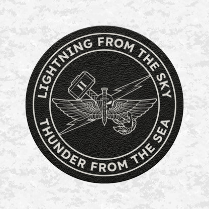 2nd ANGLICO | Lightning From The Sky, Thunder From The Sea | Leather Patch | Velcro Backed