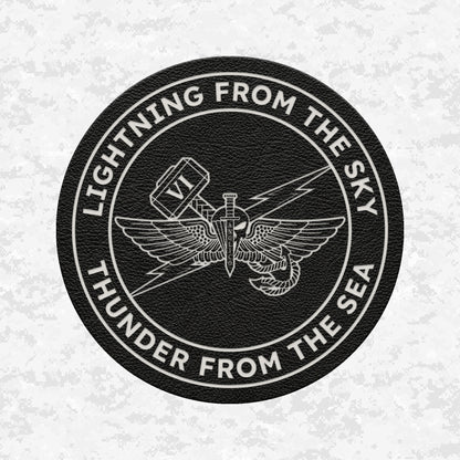 6th ANGLICO | Lightning From The Sky, Thunder From The Sea | Leather Patch | Velcro Backed