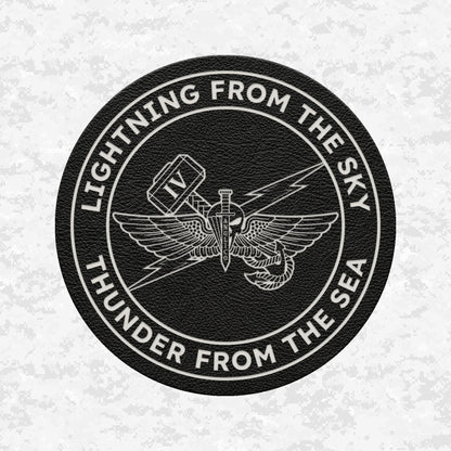 4th ANGLICO | Lightning From The Sky, Thunder From The Sea | Leather Patch | Velcro Backed