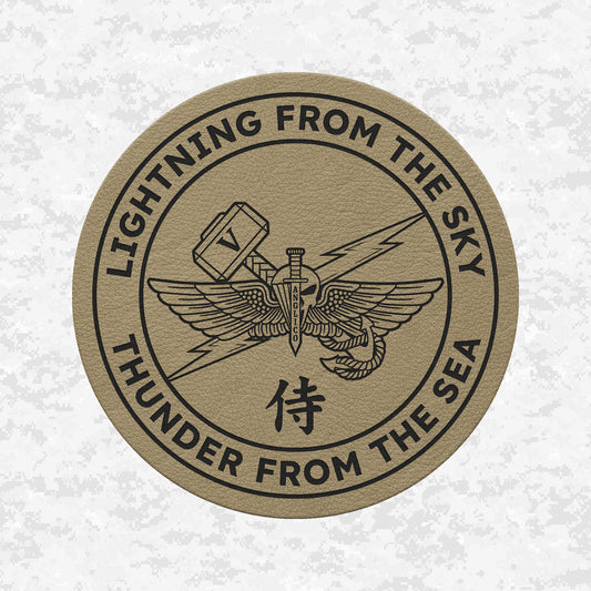 5th ANGLICO | Lightning From The Sky, Thunder From The Sea | Leather Patch | Velcro Backed