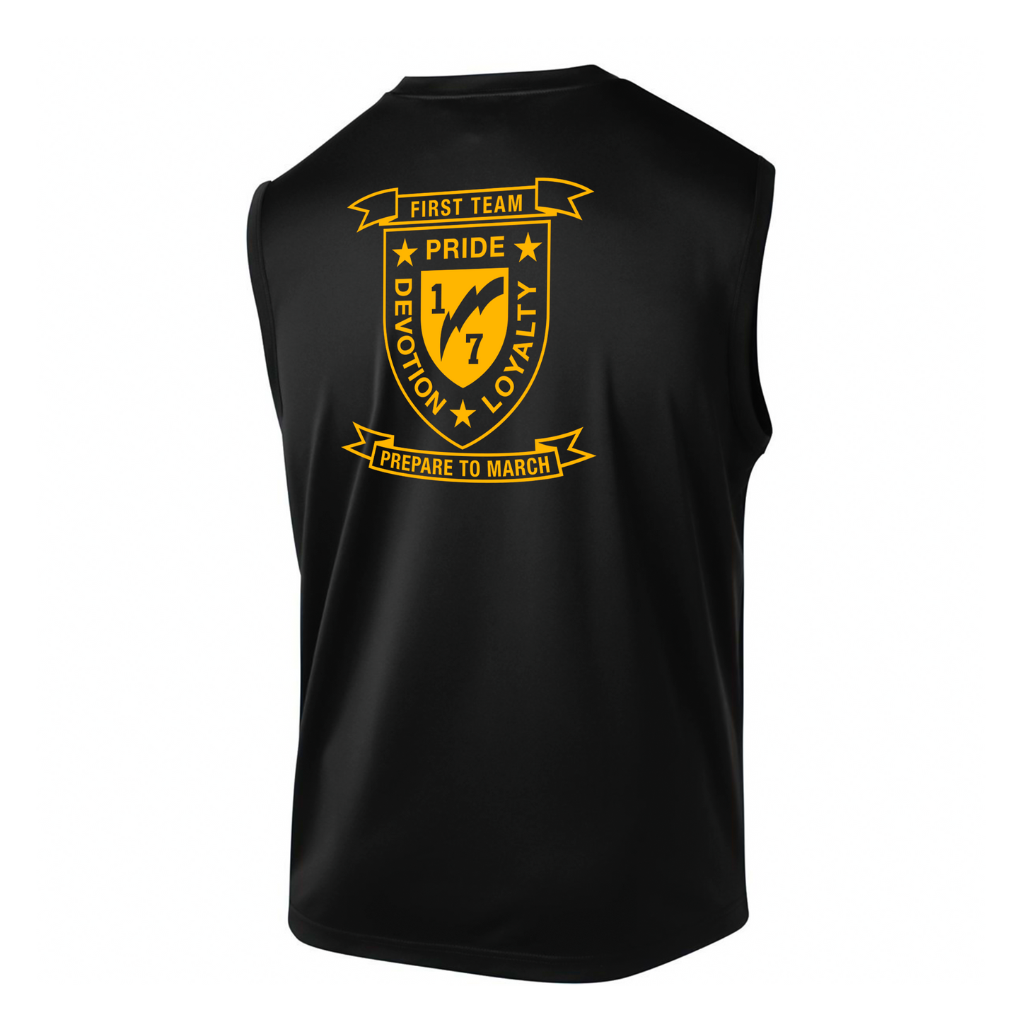 1st Battalion 7th Marines Unit "First Team" DRIFIT Sleeveless, Tank, Sleeveless Hoodie