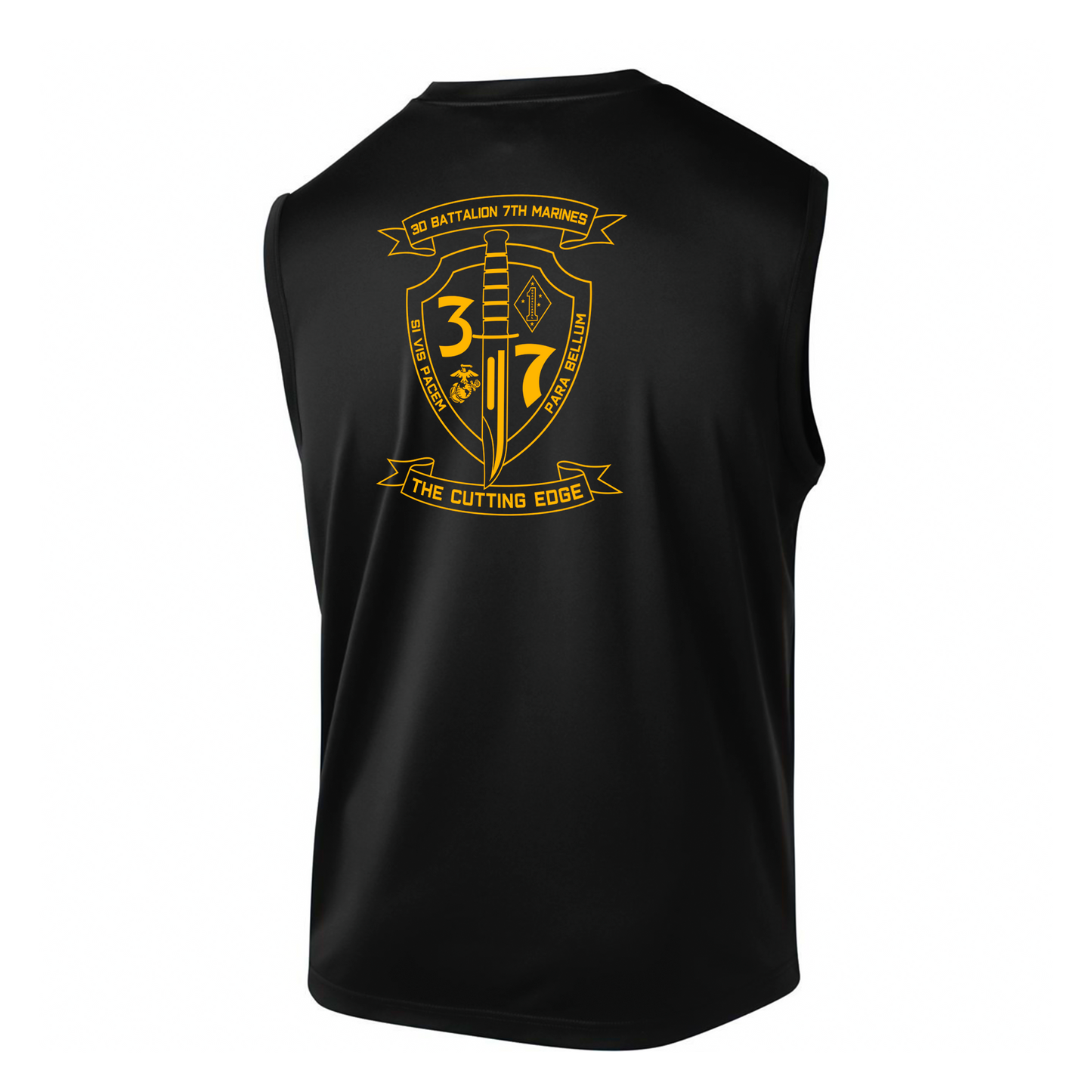 3rd Battalion 7th Marines Unit "The Cutting Edge" DRIFIT Sleeveless, Tank, Sleeveless Hoodie