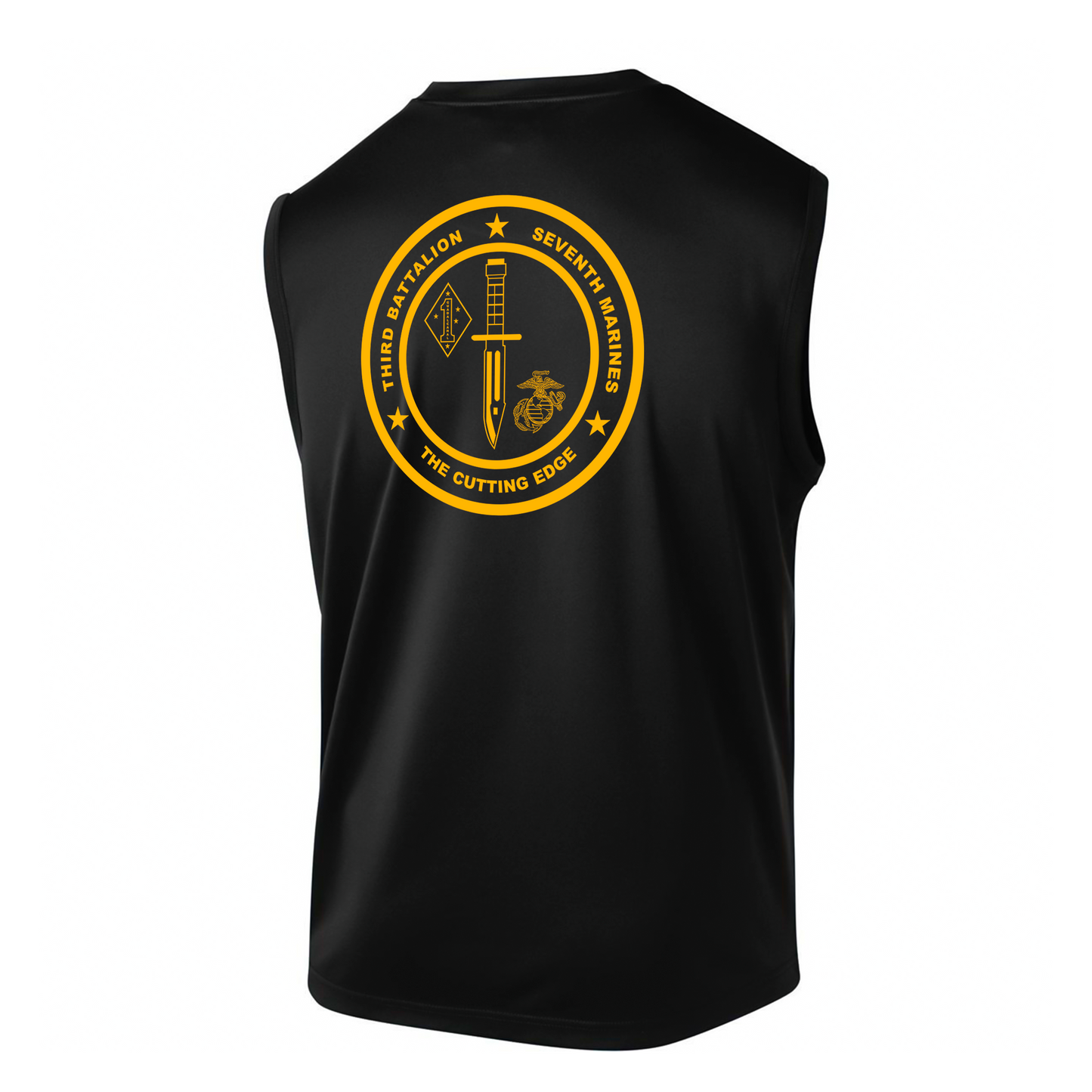 3rd Battalion 7th Marines Unit "The Cutting Edge" #2 DRIFIT Sleeveless, Tank, Sleeveless Hoodie