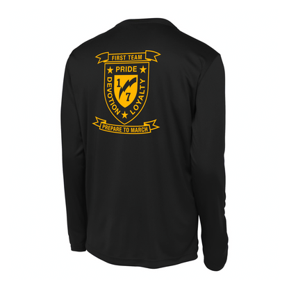 1st Battalion 7th Marines Unit ¨First Team¨ DRIFIT Long sleeve, Hoodie