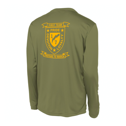 1st Battalion 7th Marines Unit ¨First Team¨ DRIFIT Long sleeve, Hoodie