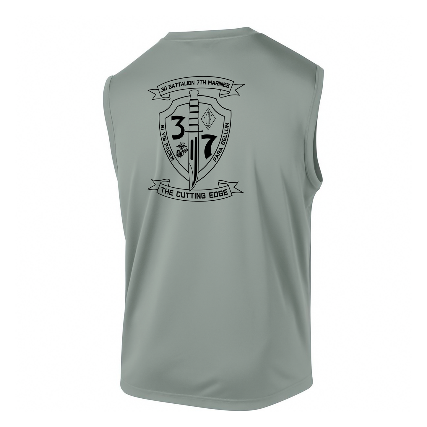 3rd Battalion 7th Marines Unit "The Cutting Edge" DRIFIT Sleeveless, Tank, Sleeveless Hoodie