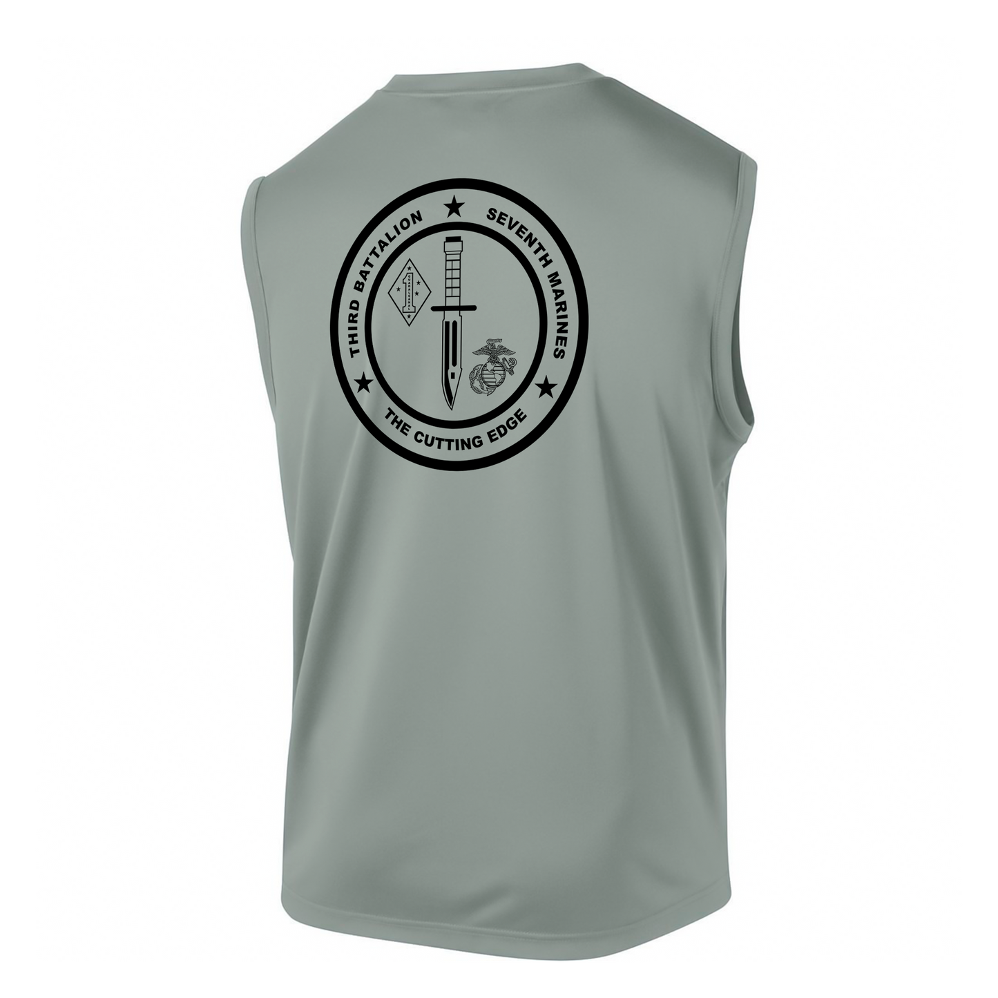 3rd Battalion 7th Marines Unit "The Cutting Edge" #2 DRIFIT Sleeveless, Tank, Sleeveless Hoodie