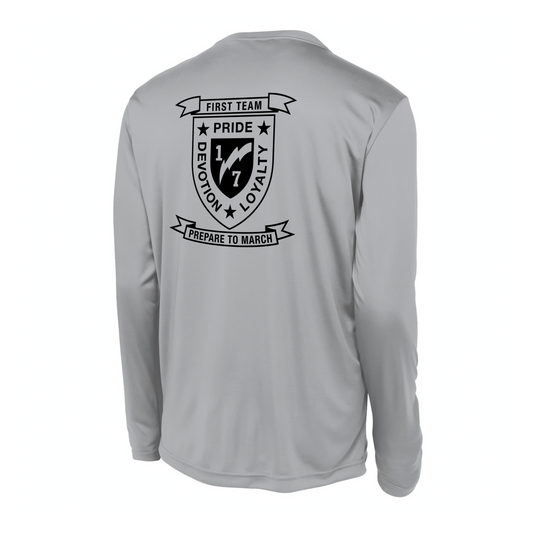 1st Battalion 7th Marines Unit ¨First Team¨ DRIFIT Long sleeve, Hoodie