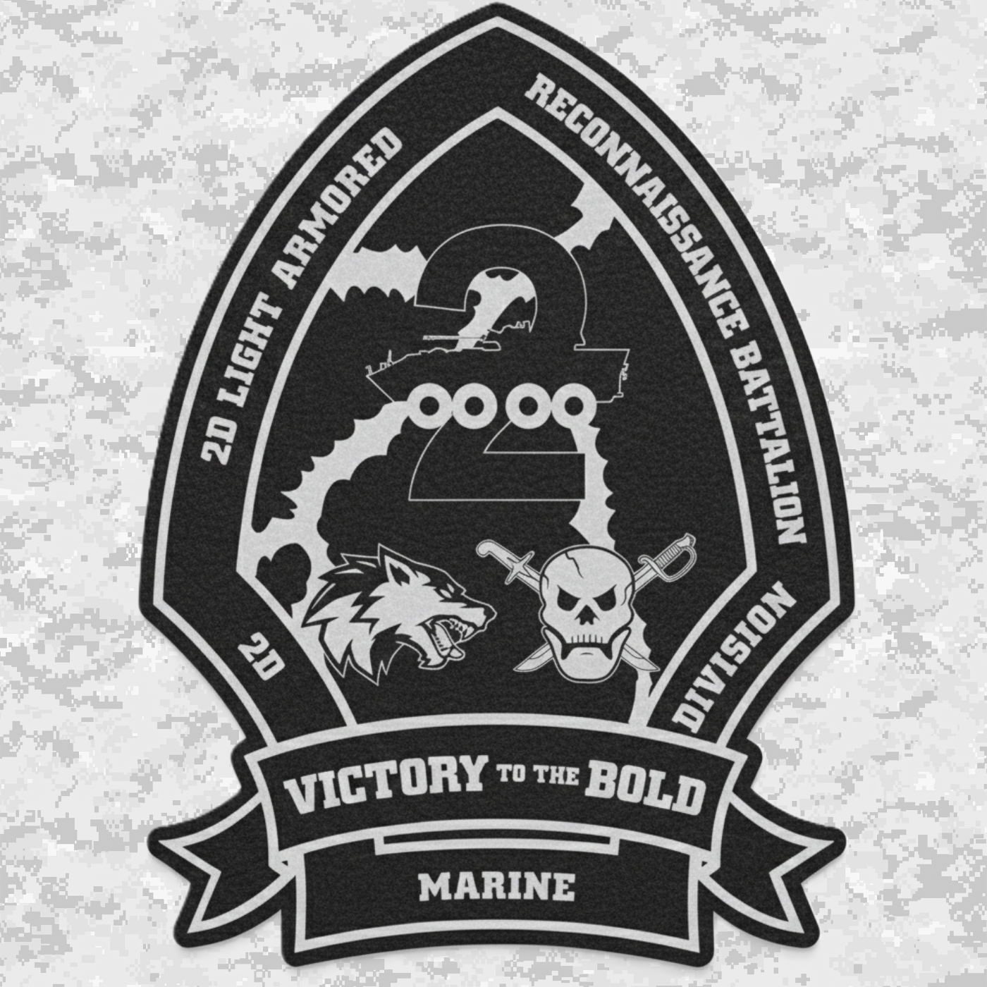 2nd Light Armored Reconnaissance Battalion "Destroyers" | Leather Patch | Velcro Backed