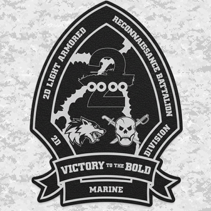 2nd Light Armored Reconnaissance Battalion "Destroyers" | Leather Patch | Velcro Backed