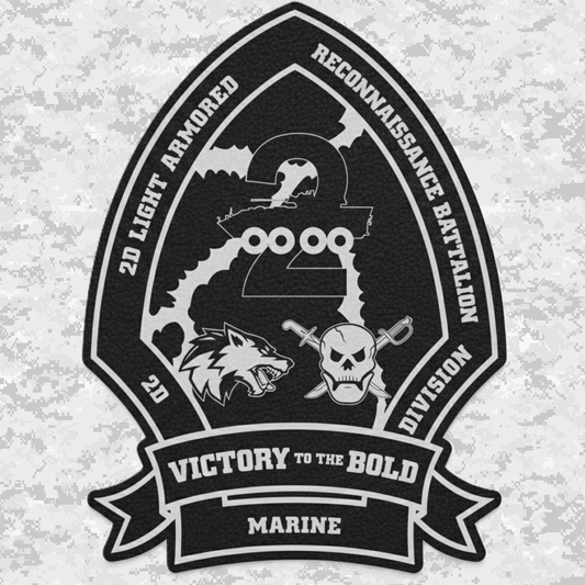 2nd Light Armored Reconnaissance Battalion "Destroyers" | Leather Patch | Velcro Backed