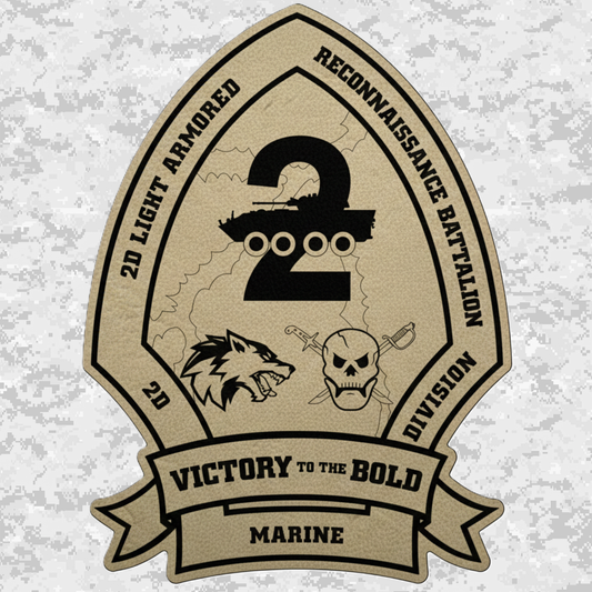 2nd Light Armored Reconnaissance Battalion "Destroyers" | Leather Patch | Velcro Backed