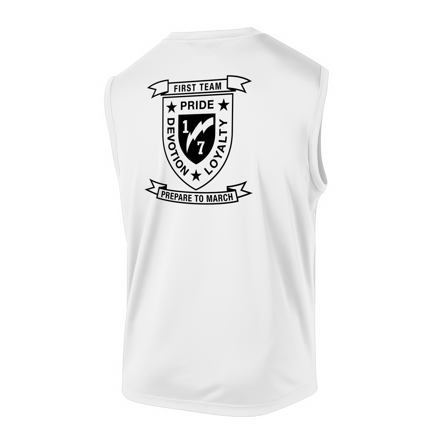 1st Battalion 7th Marines Unit "First Team" DRIFIT Sleeveless, Tank, Sleeveless Hoodie