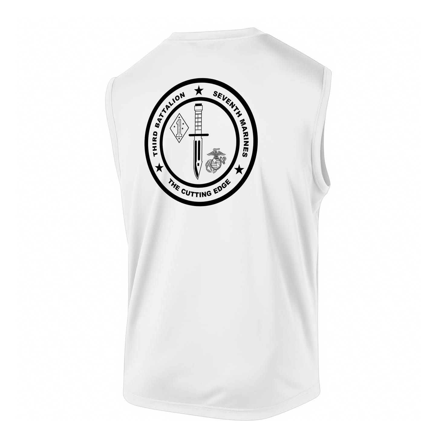 3rd Battalion 7th Marines Unit "The Cutting Edge" #2 DRIFIT Sleeveless, Tank, Sleeveless Hoodie