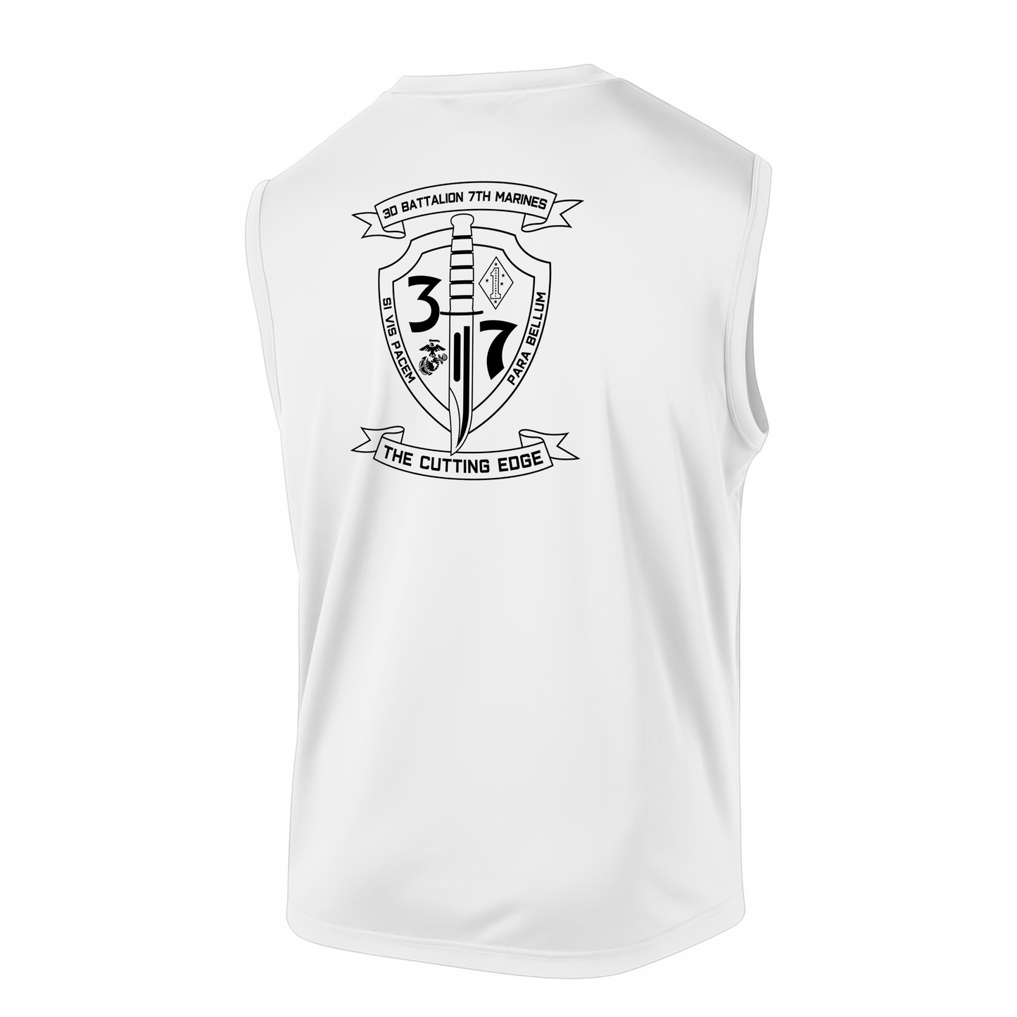 3rd Battalion 7th Marines Unit "The Cutting Edge" DRIFIT Sleeveless, Tank, Sleeveless Hoodie