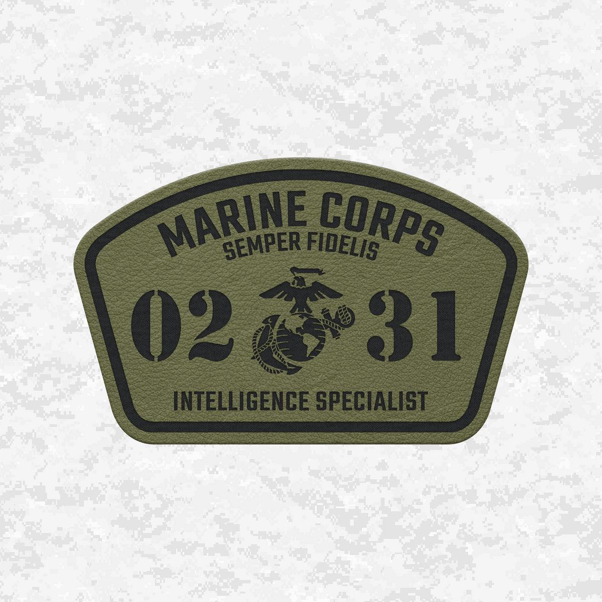 MOS 0231 Intelligence Specialist | Leather Patch | Velcro Backed