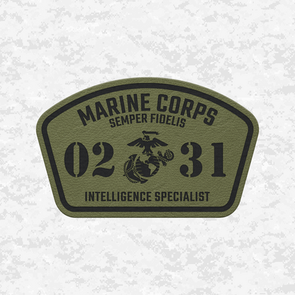MOS 0231 Intelligence Specialist | Leather Patch | Velcro Backed